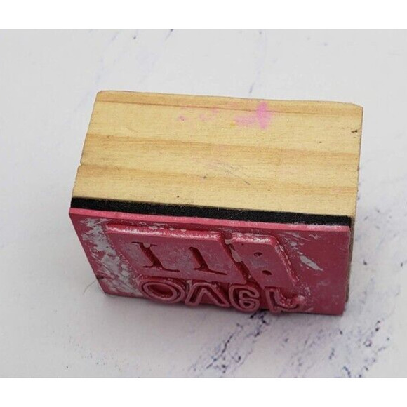 Over It Sayings Small Wood Mounted Rubber Stamp - Picture 2 of 7